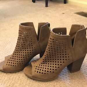 SUGA Peeptoe Booties